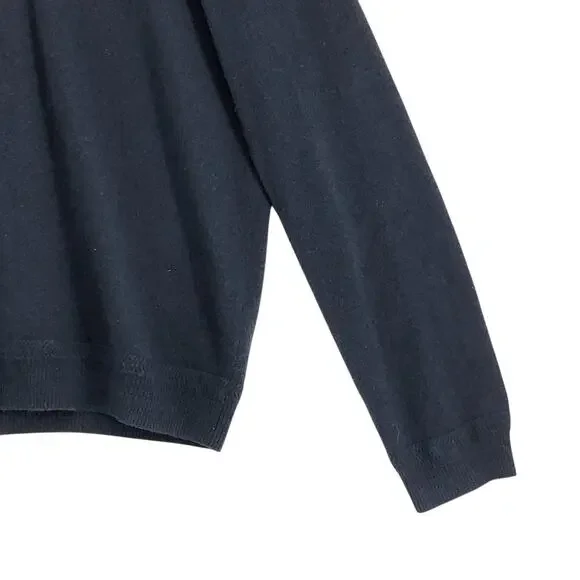 John W Nordstom Mens Size M Sweater Jumper V Neck 100% Cashmere Navy Blue